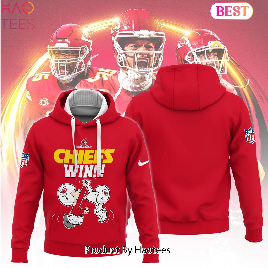 Champions  Kansas City Chiefs Win Snoopy Hoodie