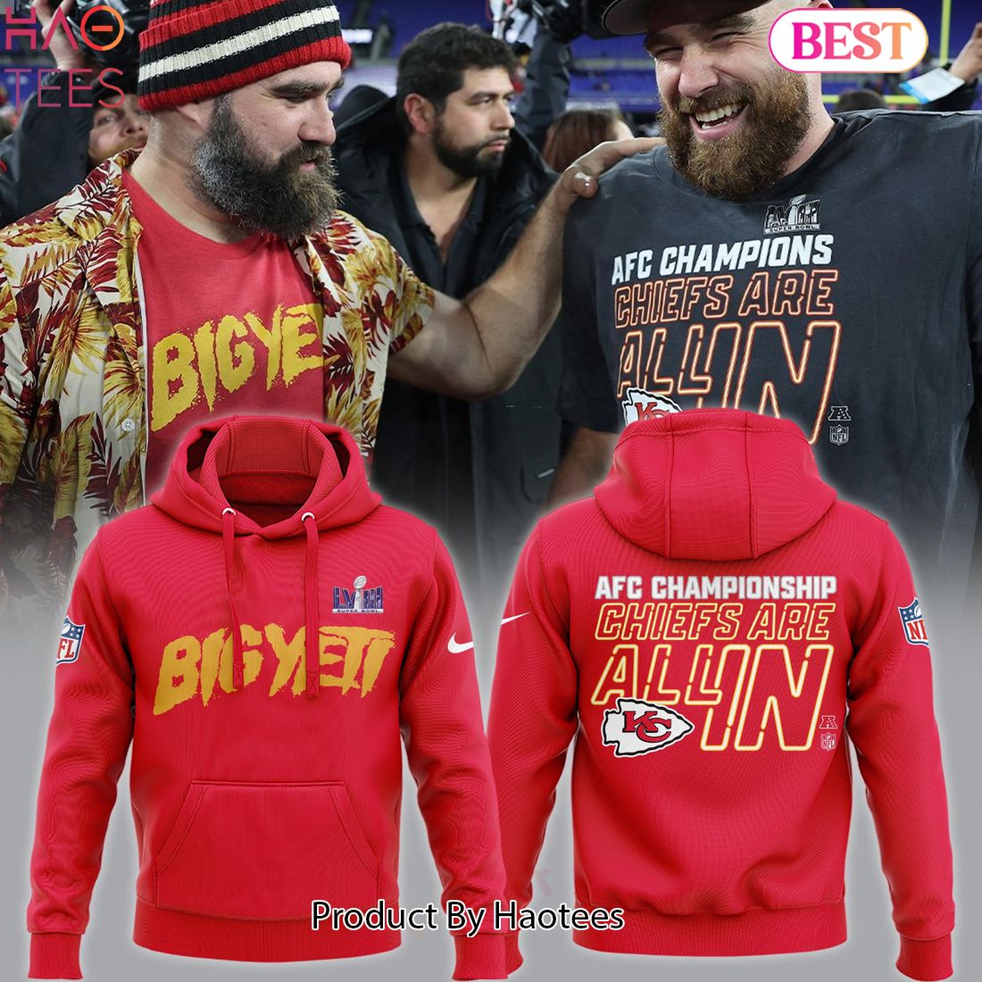 HOT Limited Edition Big Yeti AFC Championship Chiefs Are All In Hoodie