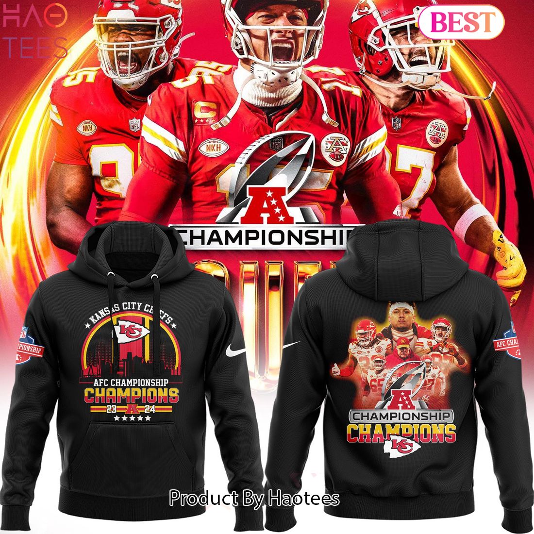HOT TREND Kansas City Chiefs 2023 Champions AFC Championship Hoodie