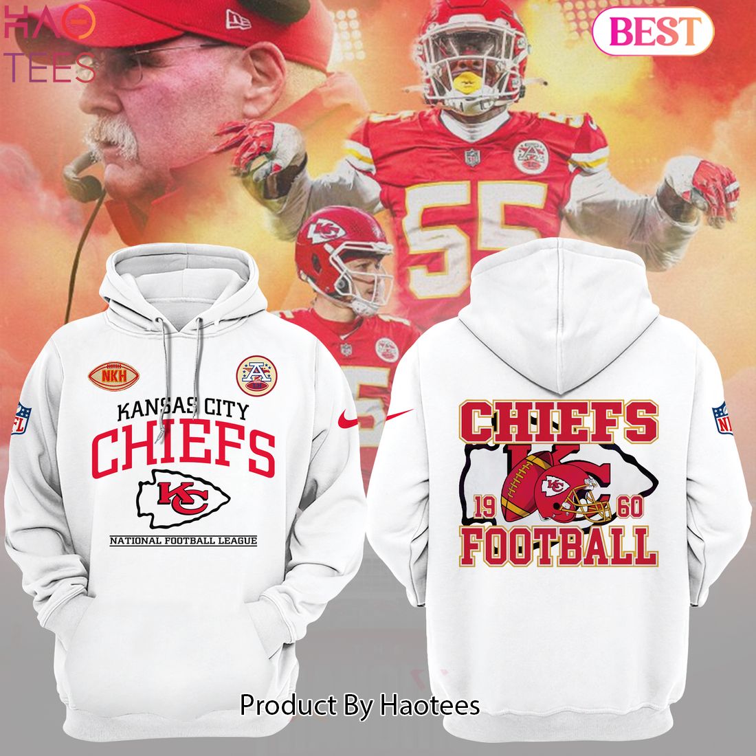 HOT TREND Kansas City Chiefs National Football League White Hoodie