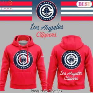 HOT TREND Los Angeles Clippers Logo Red Hoodie