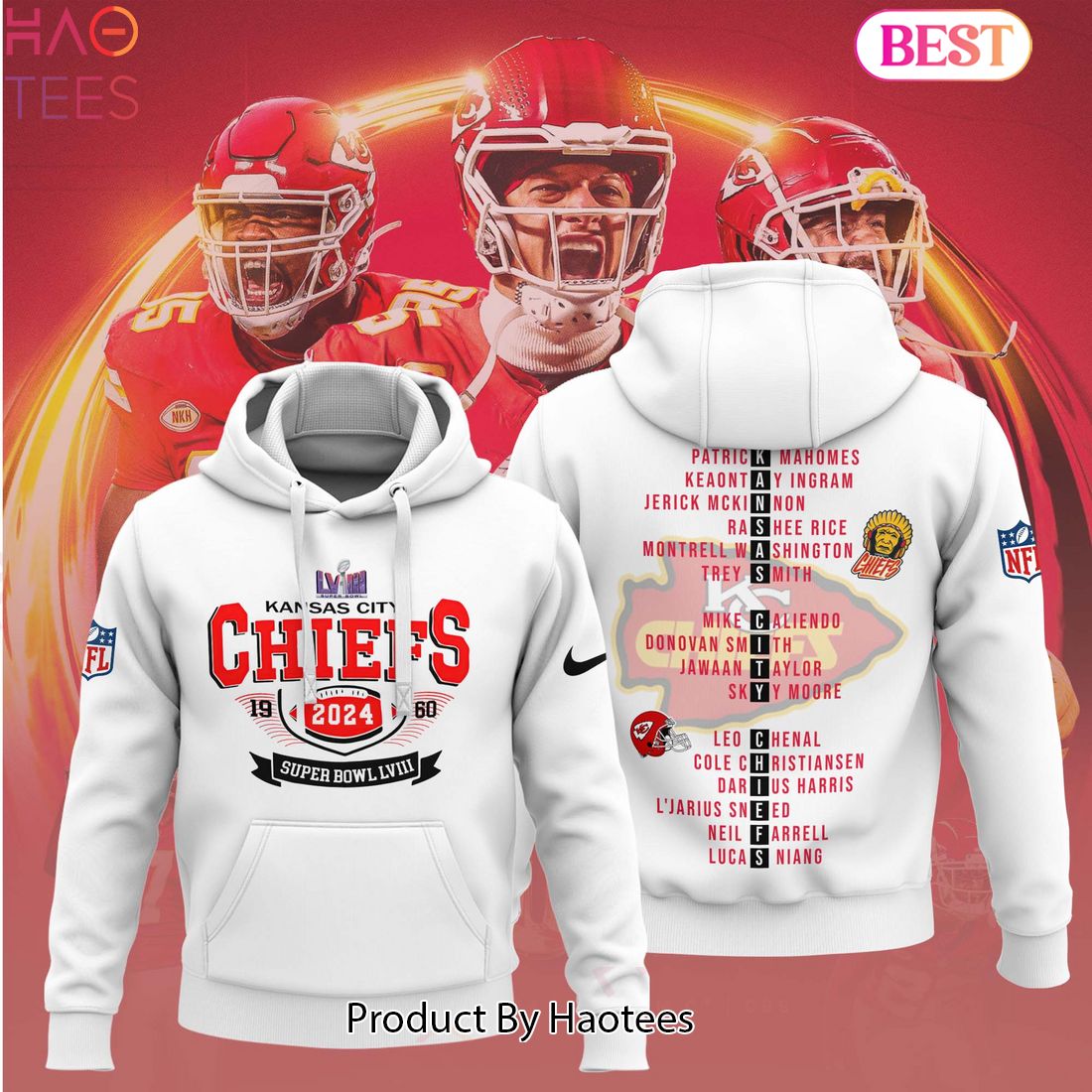 Kansas City Chiefs 2024 Super Bowl LVIII Hoodie