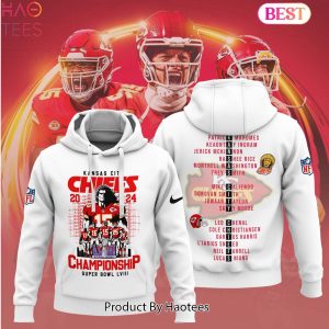 Kansas City Chiefs 2024 Super Bowl LVIII White Hoodie