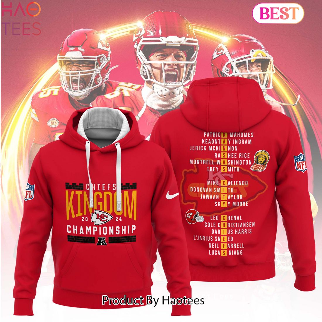 Kansas City Chiefs KingDom 2024 Championship Hoodie
