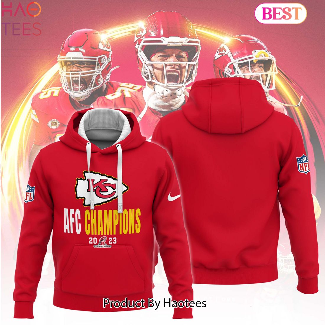 NFL Kansas City Chiefs AFC Championship 2023 Red Hoodie