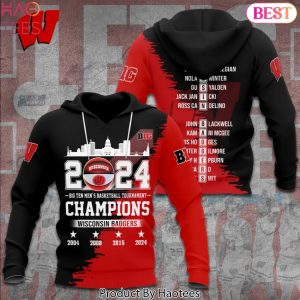 2025 Big Ten Men Basketball Tournament Champions Wisconsin Badgers Hoodie