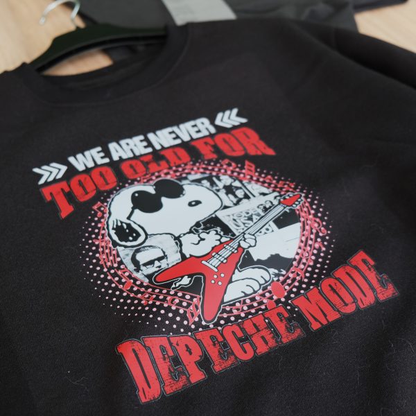 Snoopy we are never too old for Depeche Mode Classic-Unisex T-Shirt Hoodie Sweatshirt