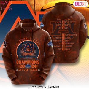 Auburn Tigers Men Basketball Champions 2024 Let Go Tigers Hoodie