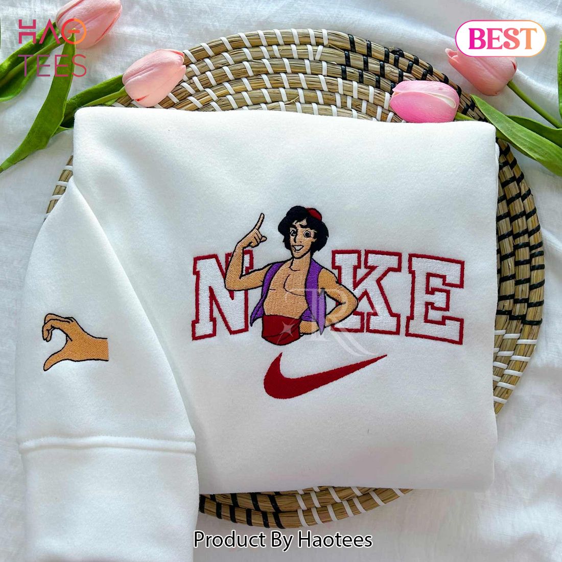 AVAILABLE Aladdin and Jasmine - Embroidered Youth Shirt AVAILABLE Aladdin and Jasmine - Embroidered Youth Shirt
