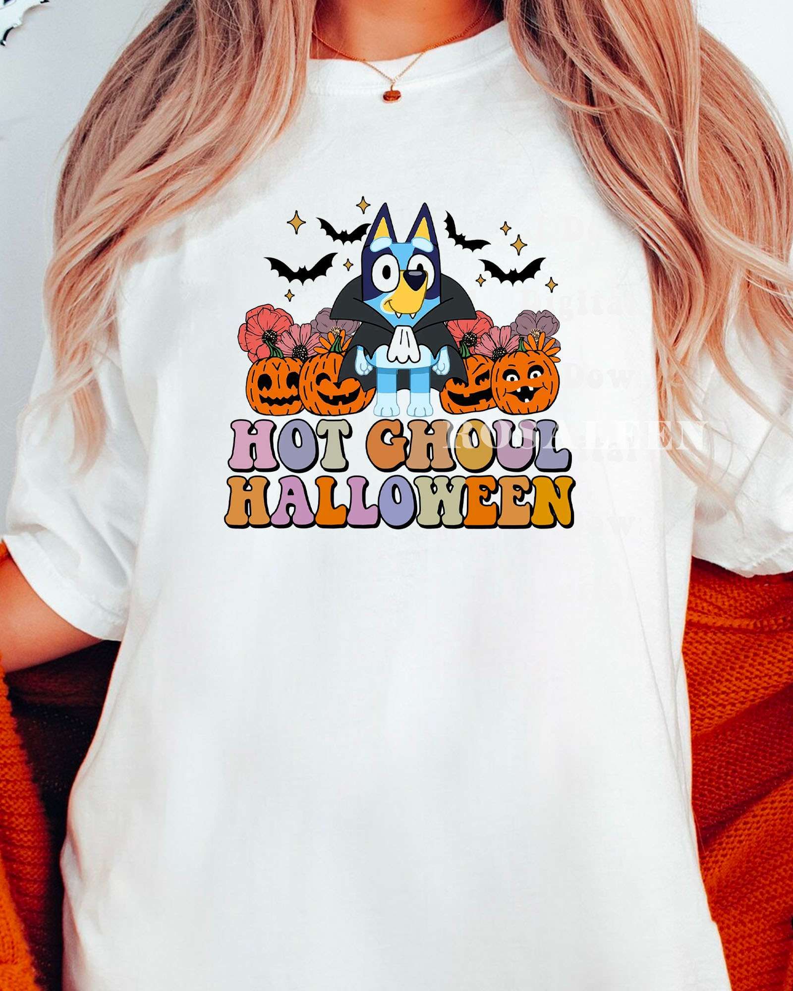 AVAILABLE Bluey Hot Ghoul Halloween Shirt Halloween Sweatshirt AVAILABLE Bluey Hot Ghoul Halloween Shirt Halloween Sweatshirt
