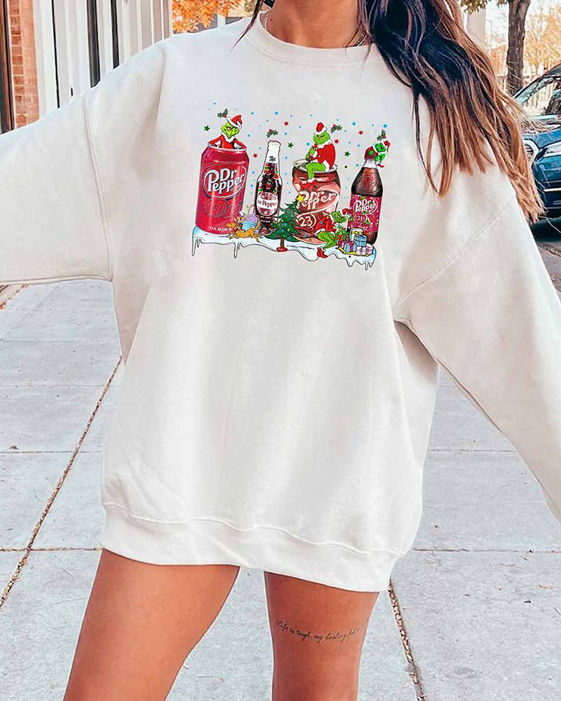 [AVAILABLE] Dr. Pepper Grinch Christmas Sweatshirt