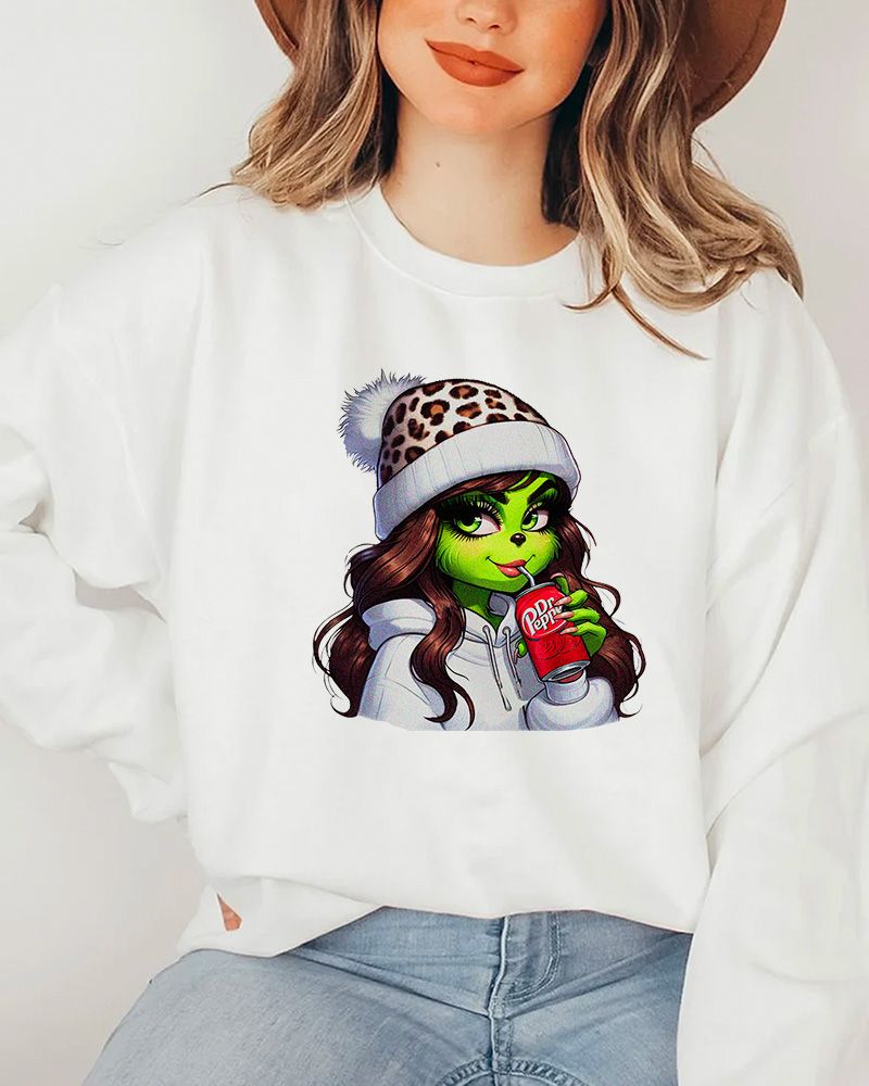 AVAILABLE Grinch Dr Pepper Christmas Sweatshirt