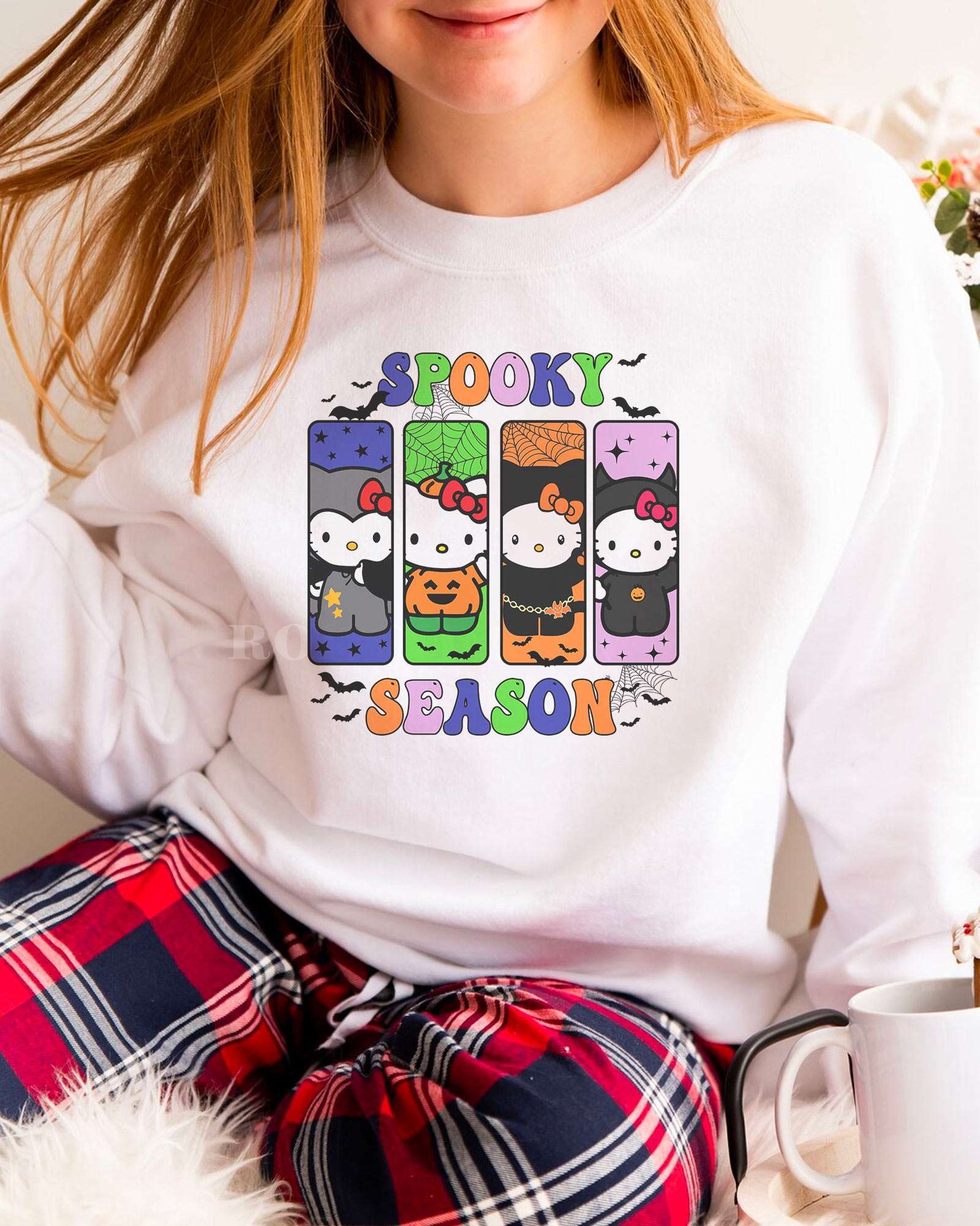 [AVAILABLE] Halloween Hello Kitty Spooky Season Kids Shirt