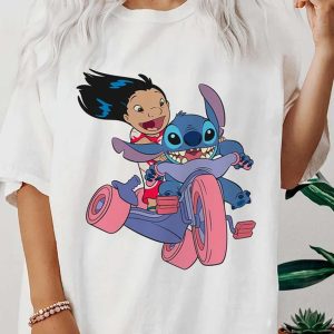 BEST Bike Adventure Graphic Lilo And Stitch Shirt