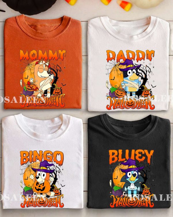 [BEST] Bluey Family Halloween Tee