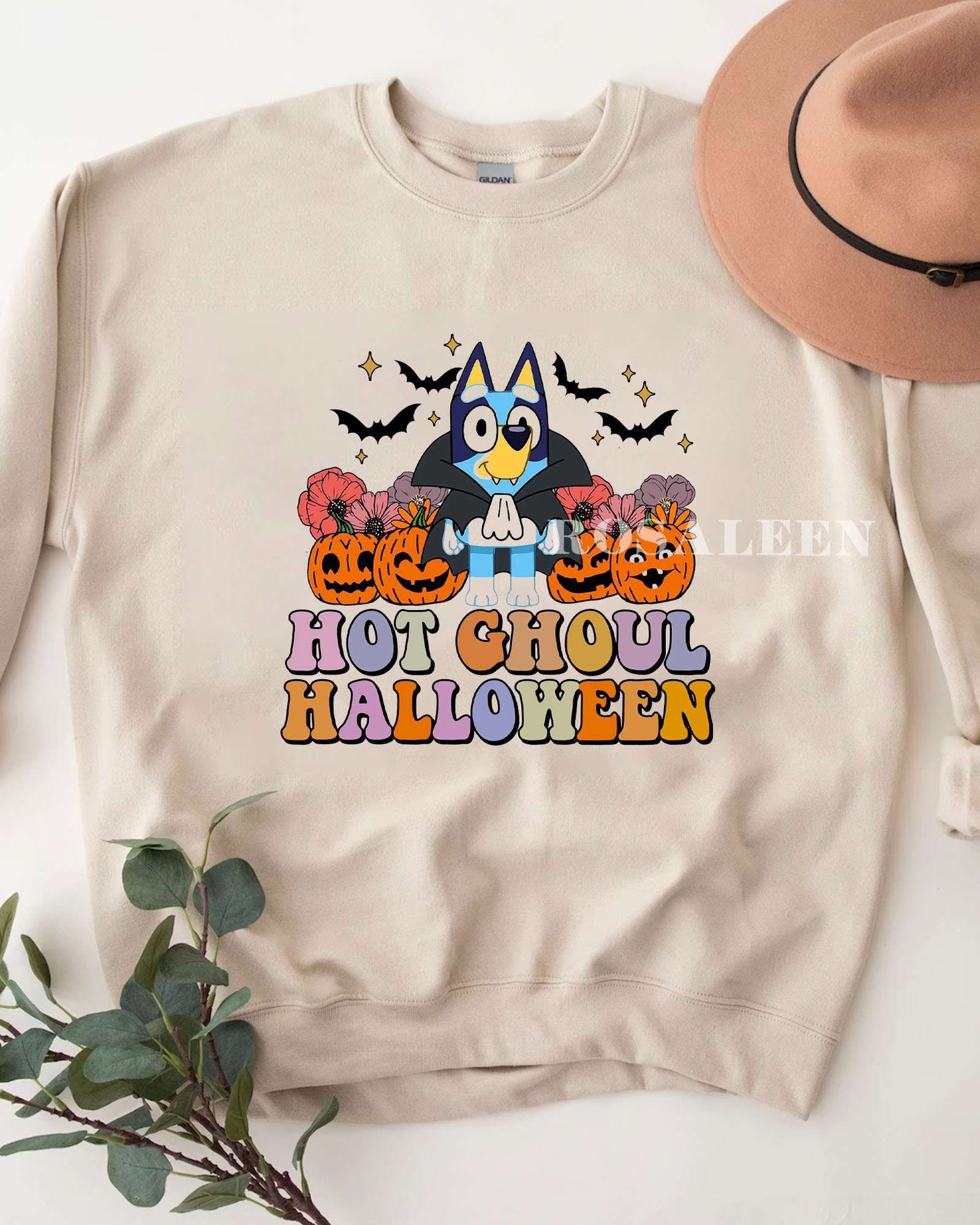 BEST Bluey Hot Ghoul Halloween Kids Shirt BEST Bluey Hot Ghoul Halloween Kids Shirt