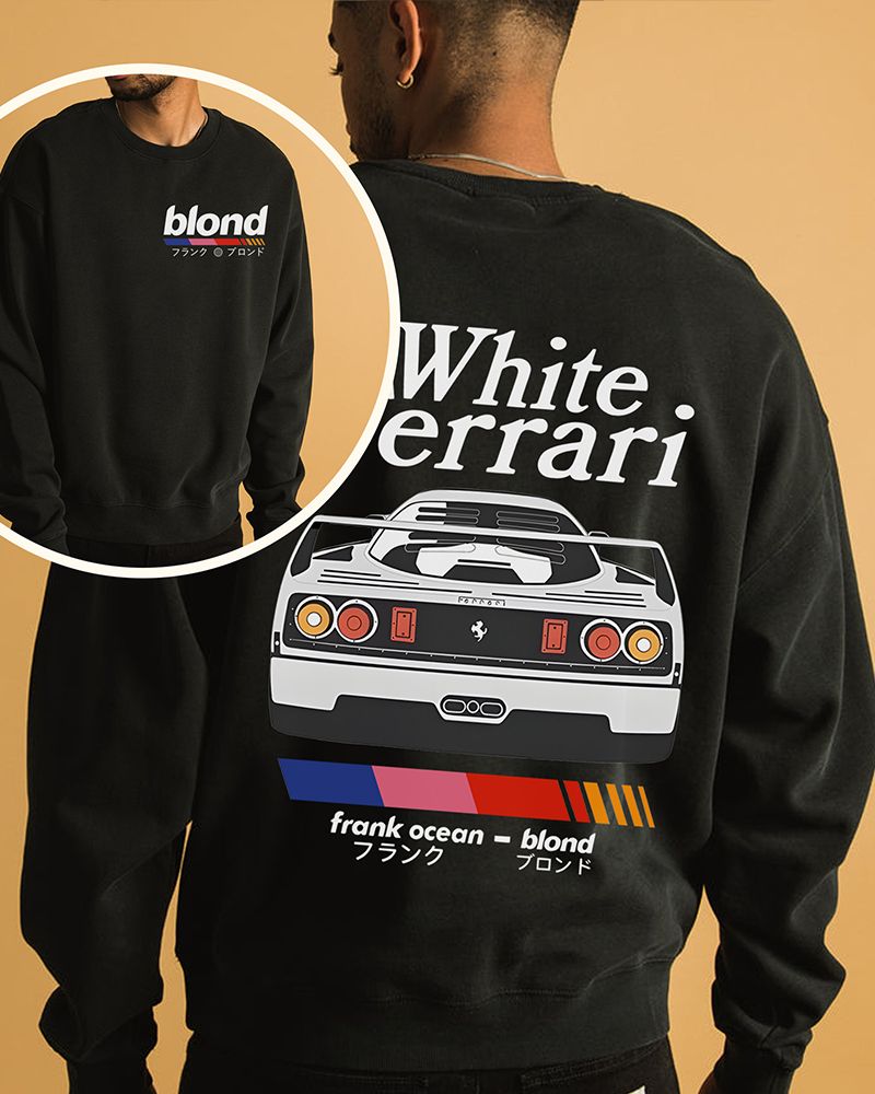 BEST Frank Ocean White Ferrari Sweatshirt  Copy