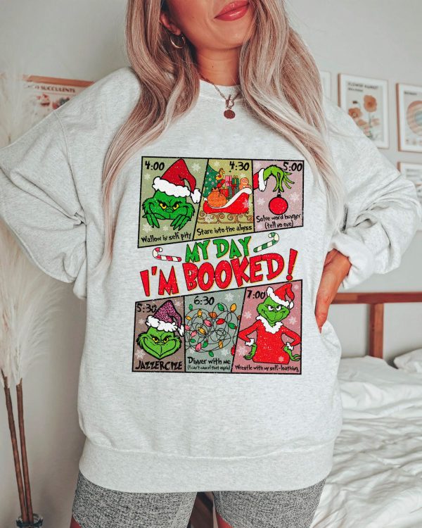 [BEST] Grinch schedule my day Christmas Sweatshirt