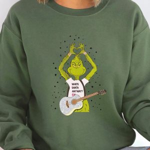 BEST Grinch wearing guitar Christmas Sweatshirt