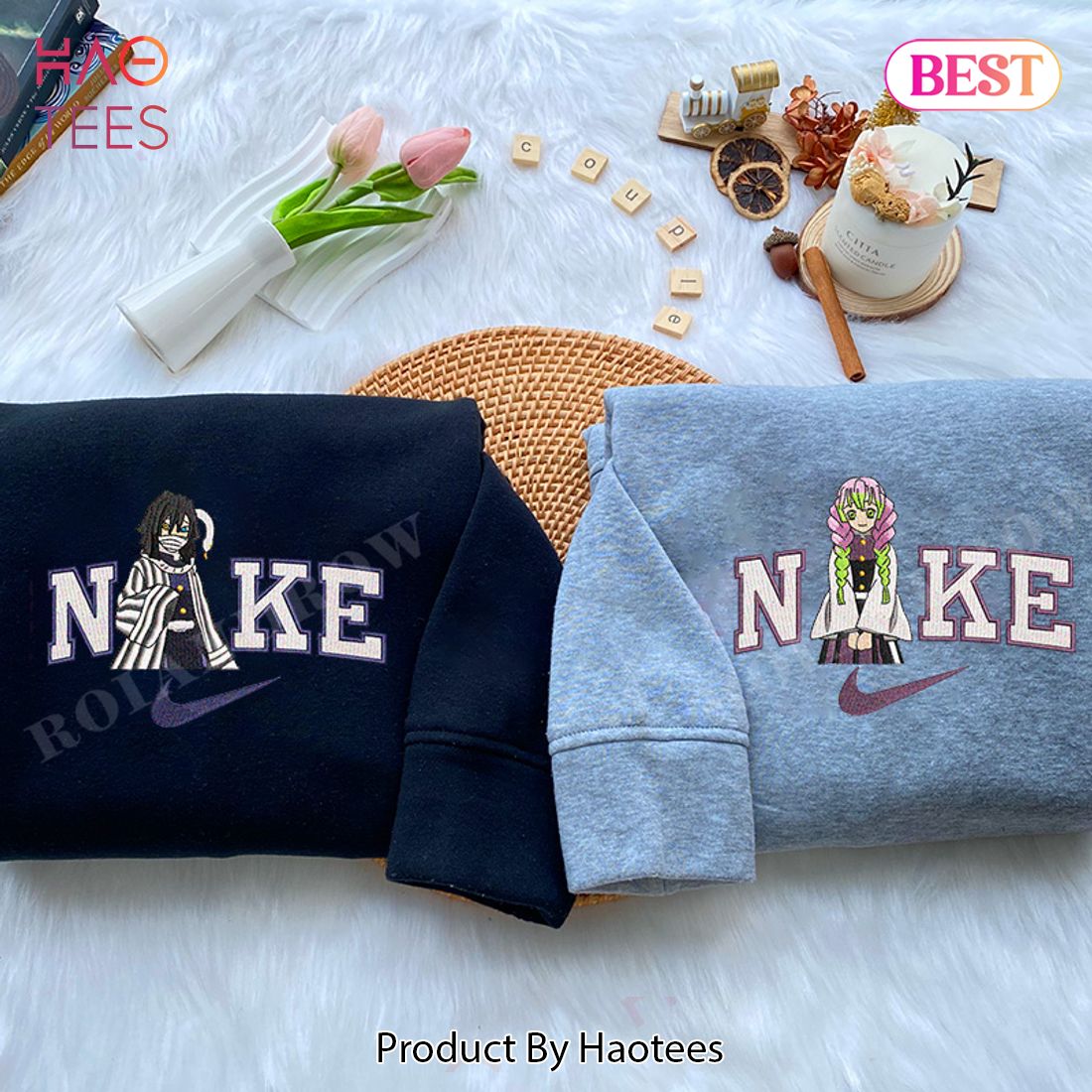 [BEST] Obanai Iguro and Mitsuri Kanroji? Embroidered Shirt
