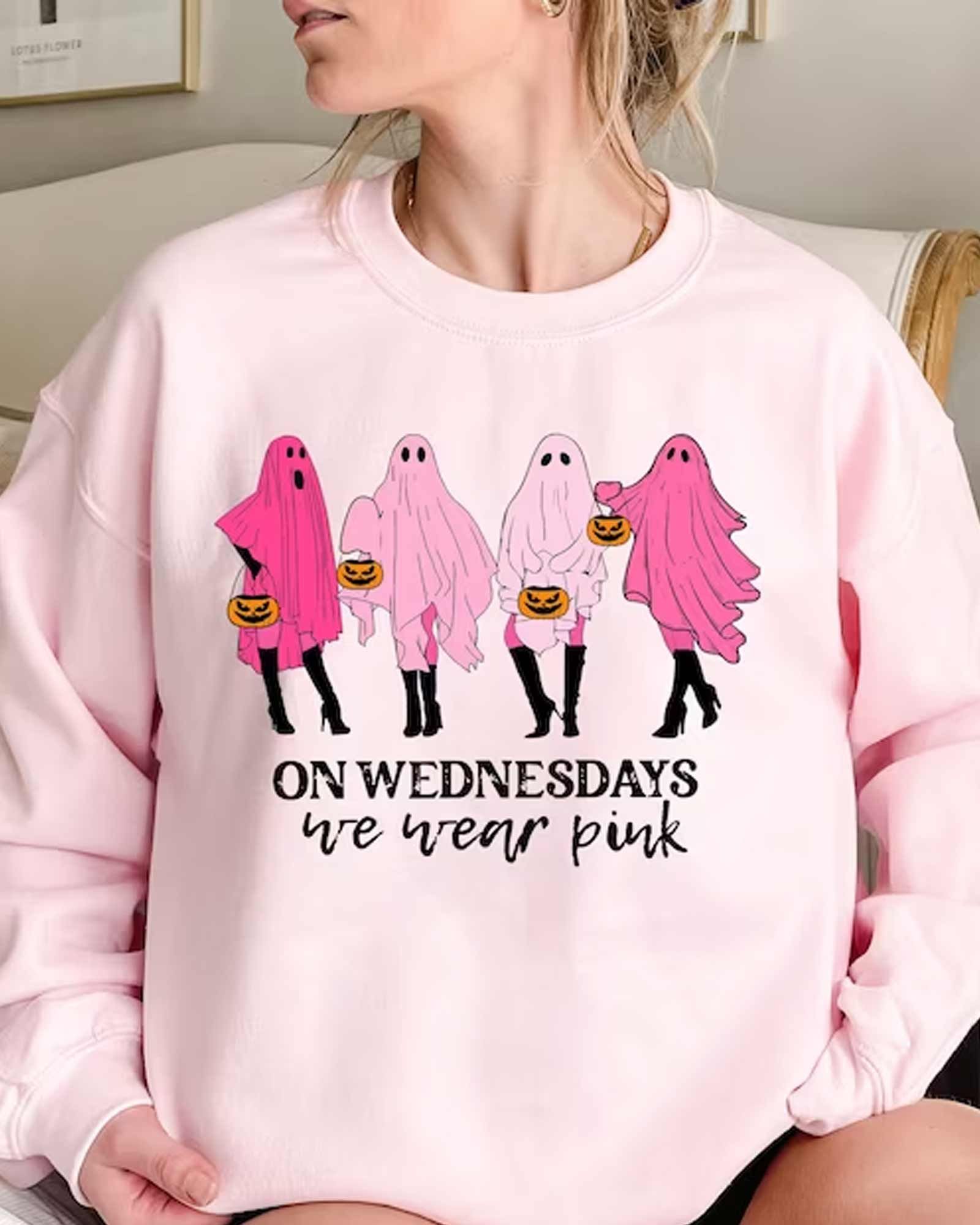 [BEST] On Wednesdays We Wear Pink Halloween Shirt