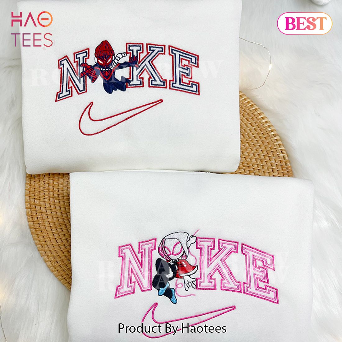 [BEST] Peter & Gwen  Spider Man  Embroidered Youth Sweatshirt