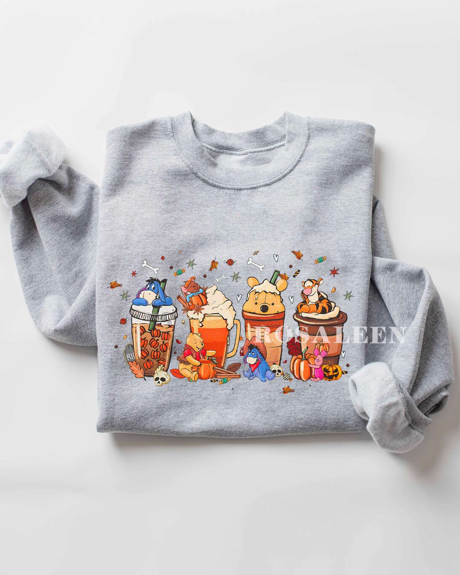 BEST Pooh bear coffee Halloween Sweatshirt BEST Pooh bear coffee Halloween Sweatshirt