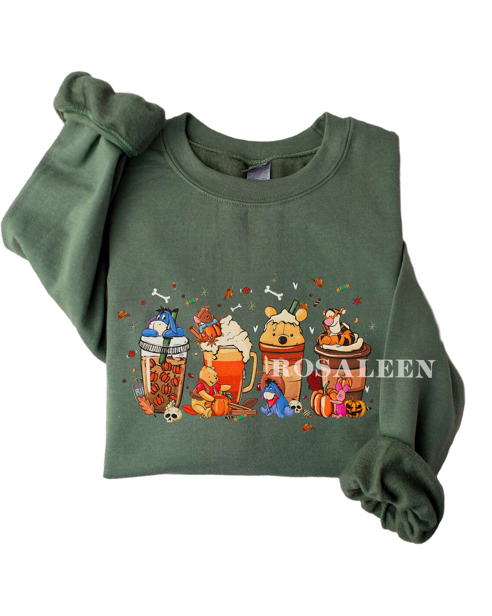 BEST Pooh bear coffee Halloween Sweatshirt BEST Pooh bear coffee Halloween Sweatshirt
