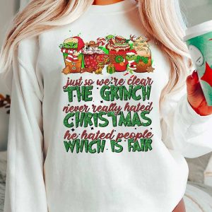 [BEST] The Grinch never really hated Christmas Christmas Sweatshirt