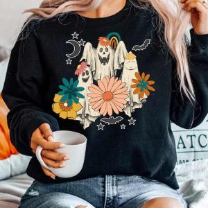 BEST Vintage Floral Ghost Halloween Shirt