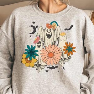 BEST Vintage Floral Ghost Halloween Shirt