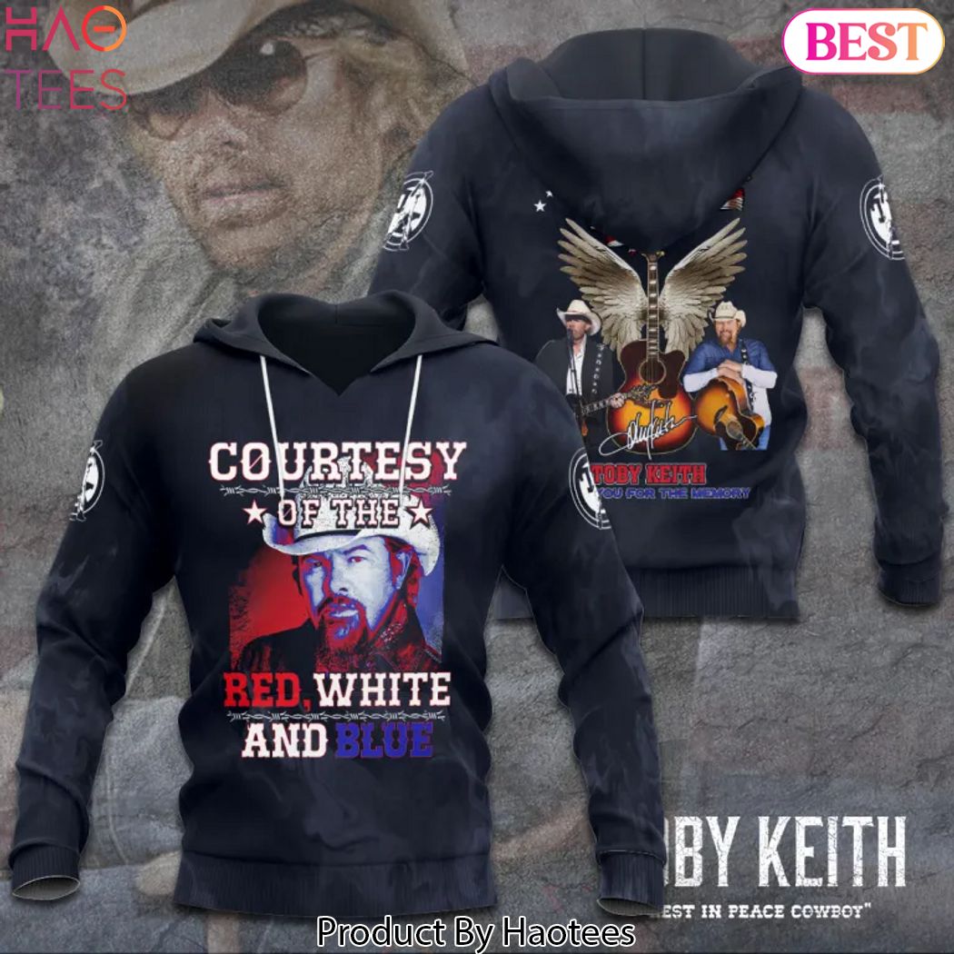 Courtesy Of The Red White And Blue Toby Keith Signature Thank You For The Memories Hoodie Courtesy Of The Red White And Blue Toby Keith Signature Thank You For The Memories Hoodie