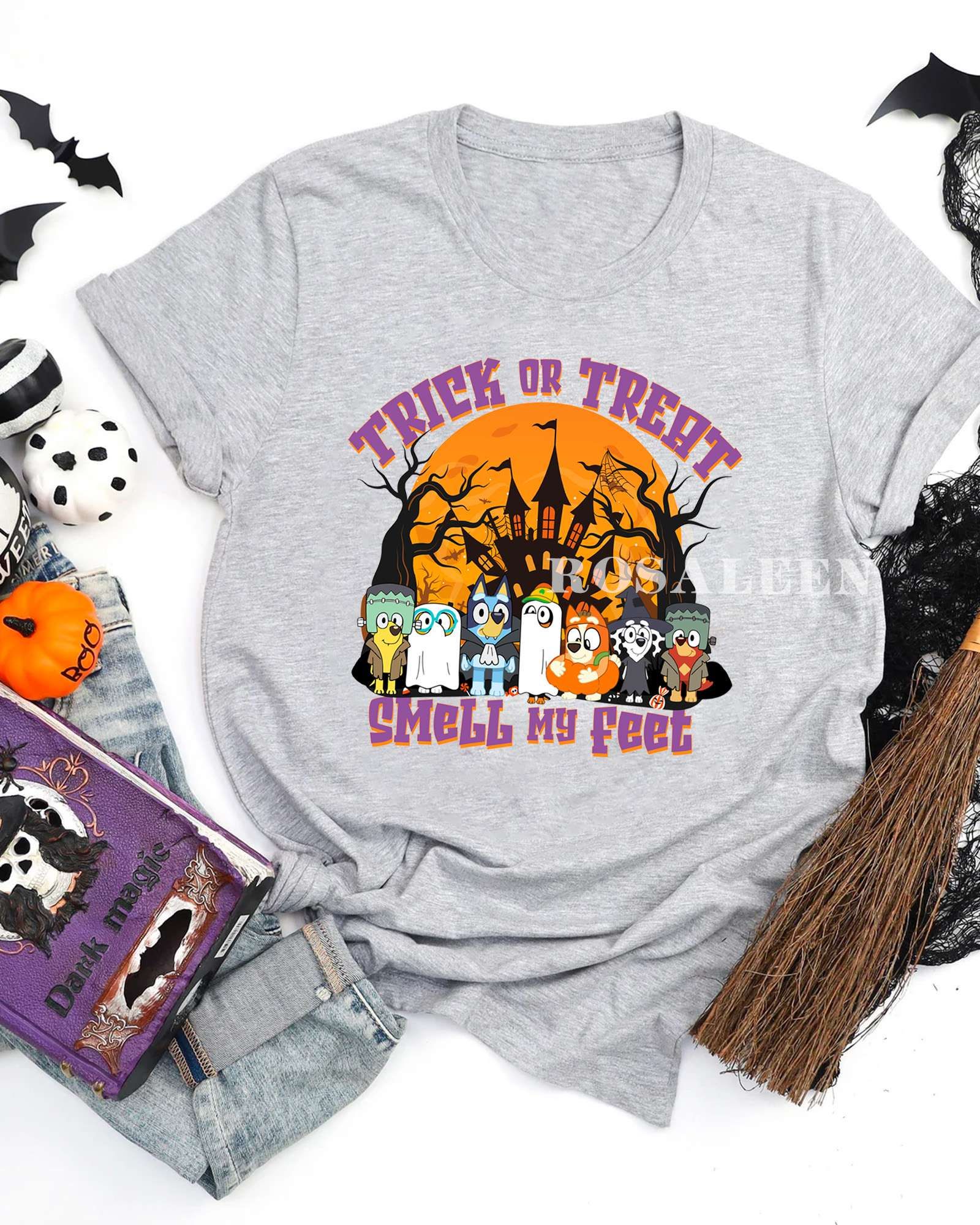HOT Bluey Trick Or Treat Halloween Kids Shirt