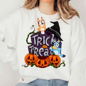 HOT Bluey Trick or Treat Halloween Shirt