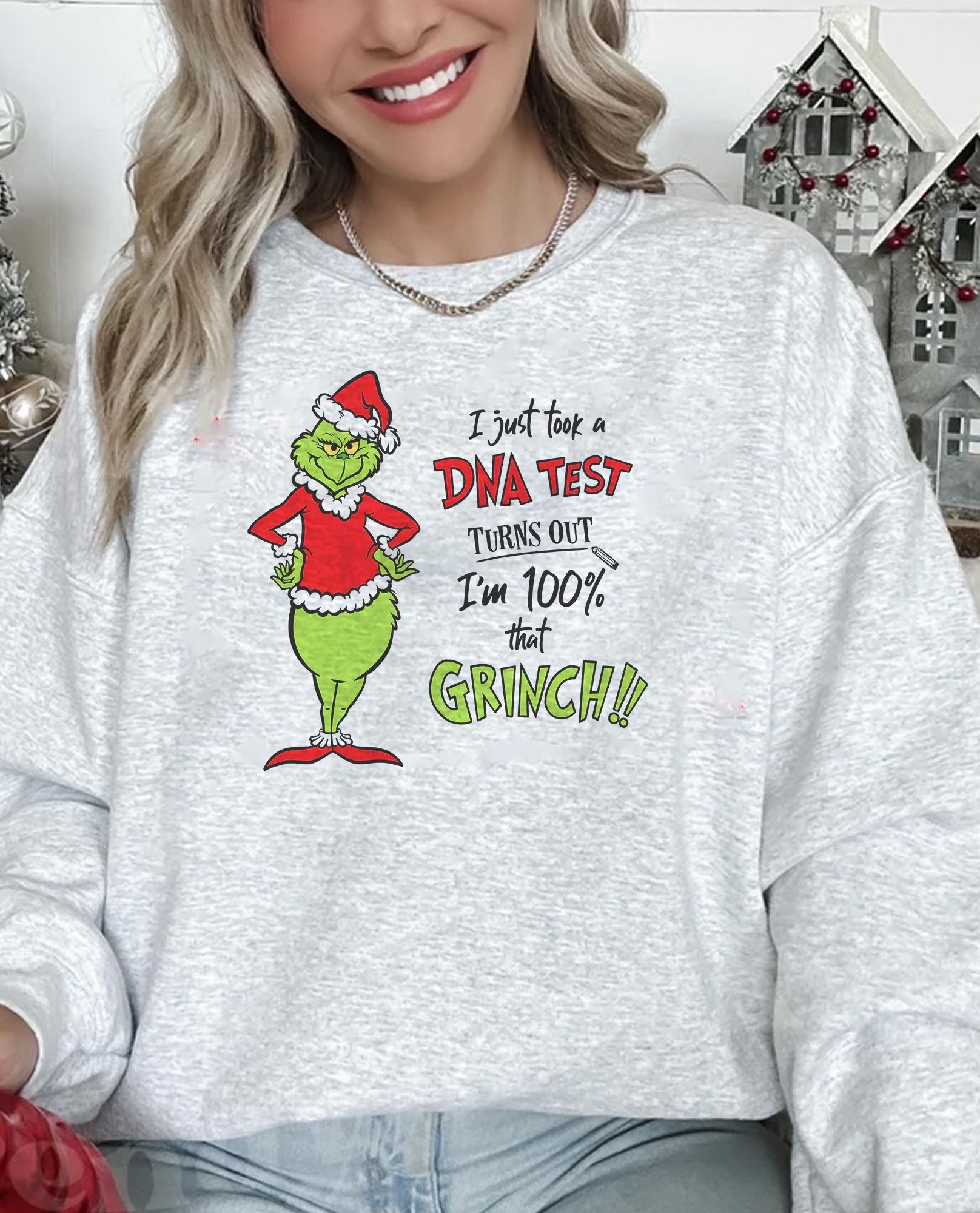 HOT Grinch DNA Test Christmas sweatshirt