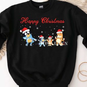 HOT Happy Christmas Bluey Sweatshirt, T-Shirt