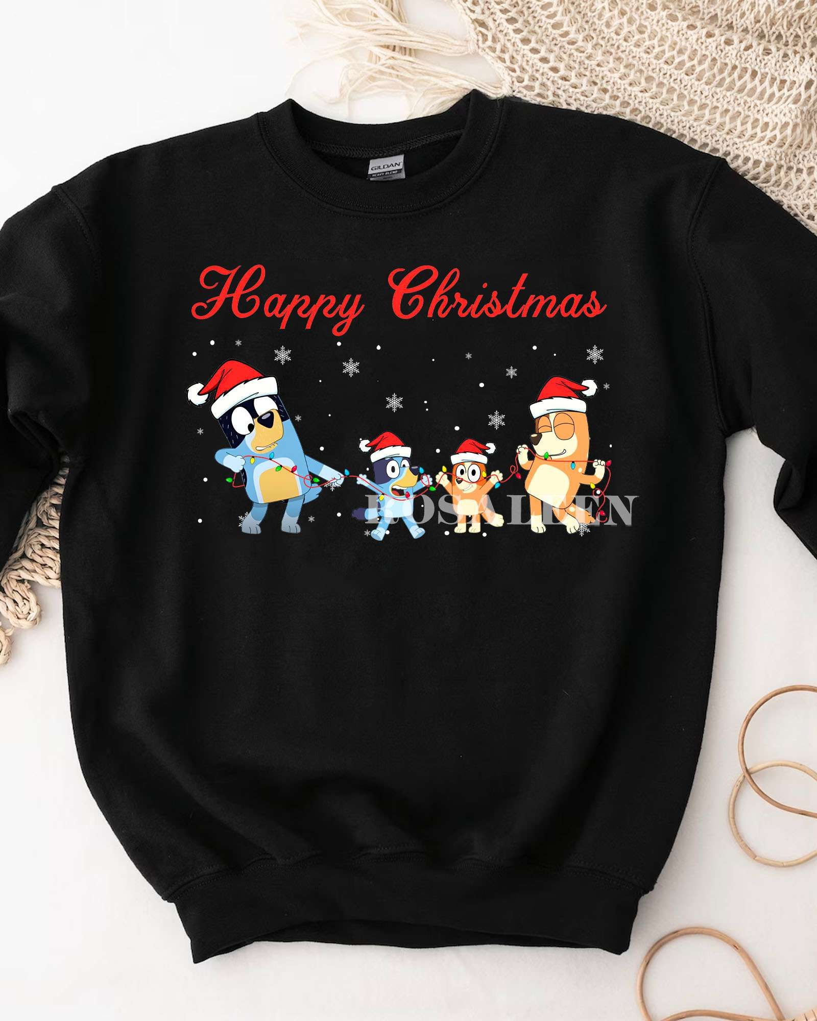 HOT Happy Christmas Bluey Sweatshirt, T-Shirt