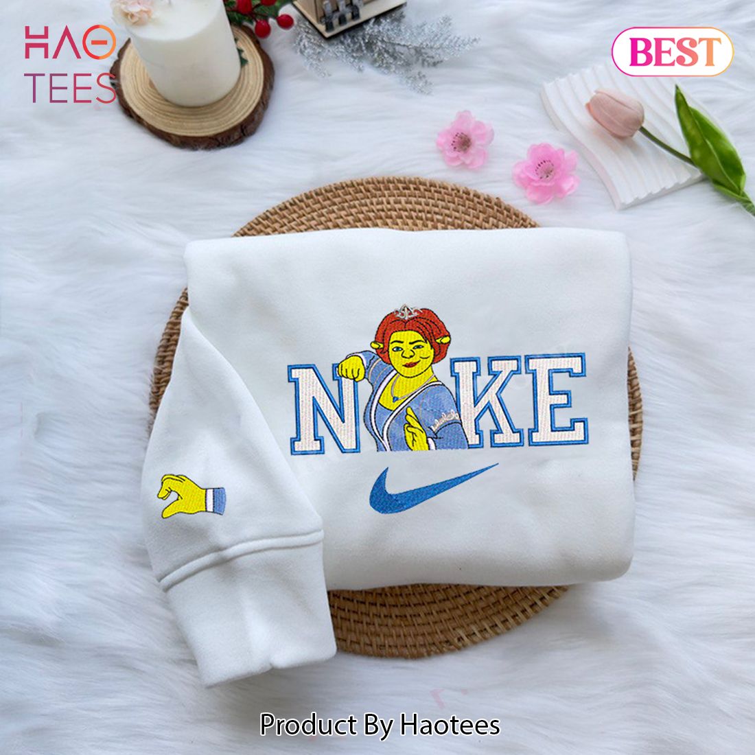 HOT Shrek and Princess Fiona Embroidered Youth Sweatshirt HOT Shrek and Princess Fiona Embroidered Youth Sweatshirt