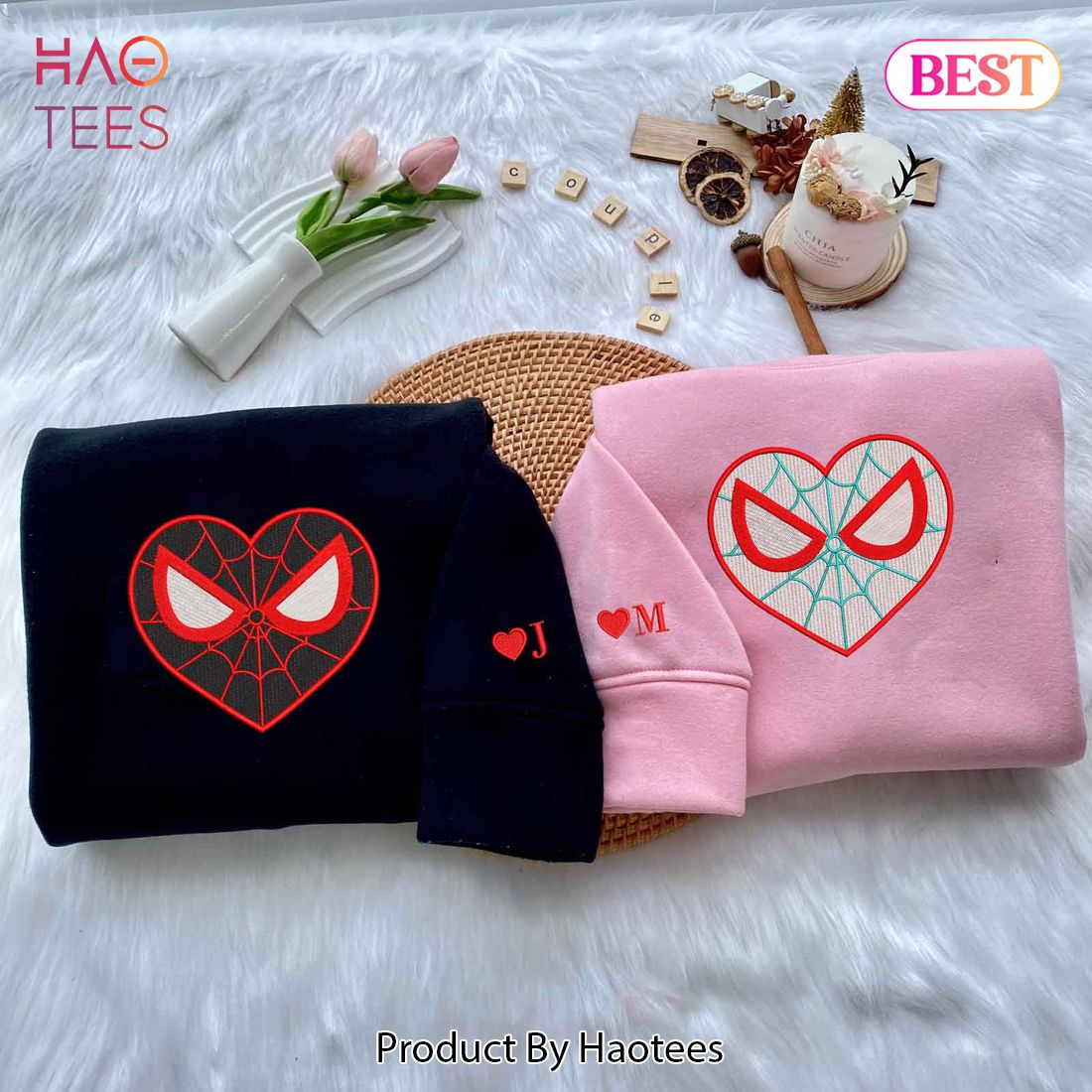 HOT Spider Man Couple Web Version – Embroidered Youth Sweatshirt