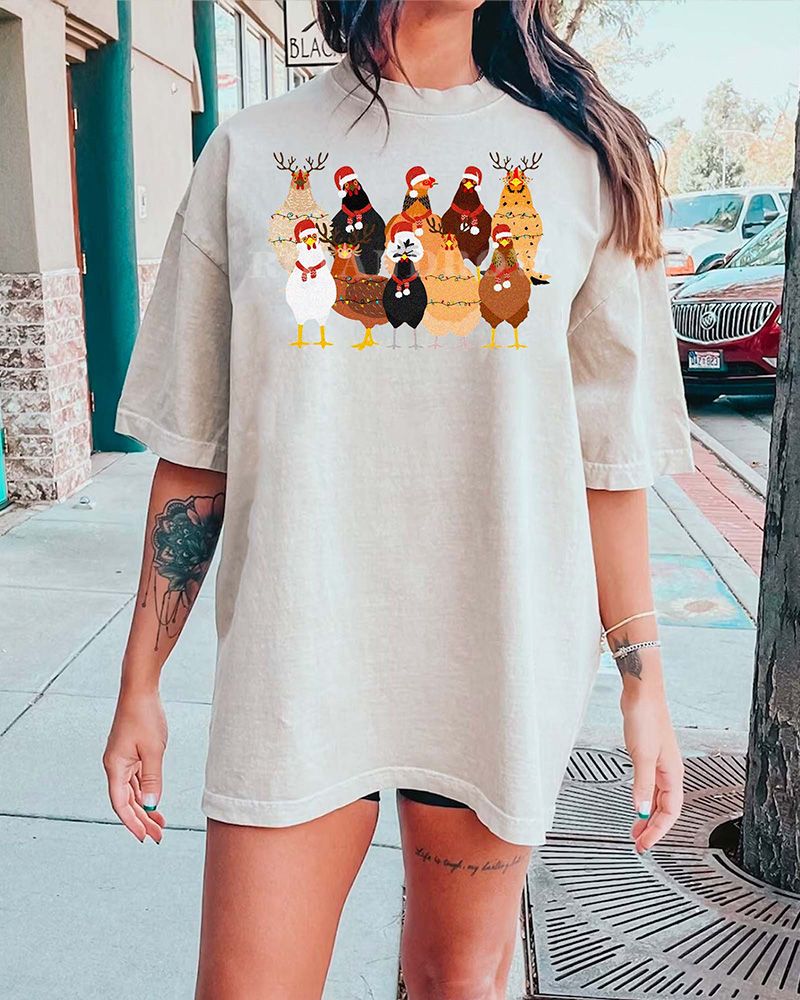 HOT TREND Lovely Chickens Christmas Ver 2 Christmas Sweatshirt HOT TREND Lovely Chickens Christmas Ver 2 Christmas Sweatshirt