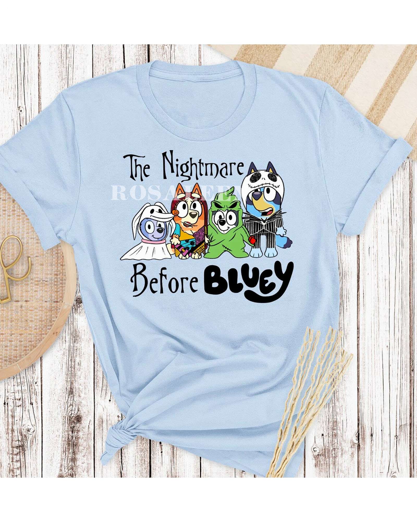 HOT TREND The Nightmare Before Bluey Shirt