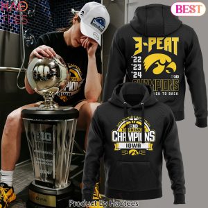 NEW Iowa Hawkeye Basketball 2024 Women Champions Hoodie