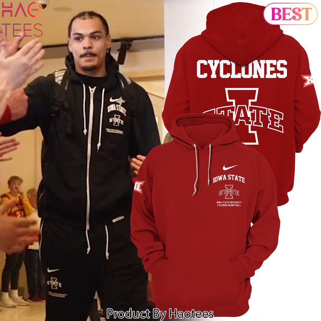 Iowa State Cyclones Men Basketball Design Red Hoodie