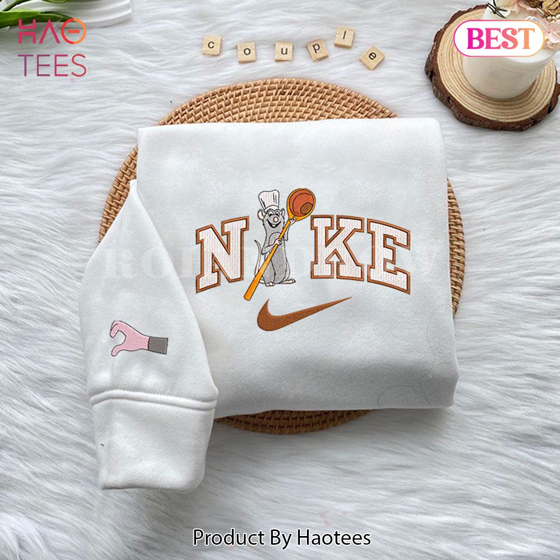 LIMITED Alfredo Linguini and Ratatouille Embroidered Shirt LIMITED Alfredo Linguini and Ratatouille Embroidered Shirt