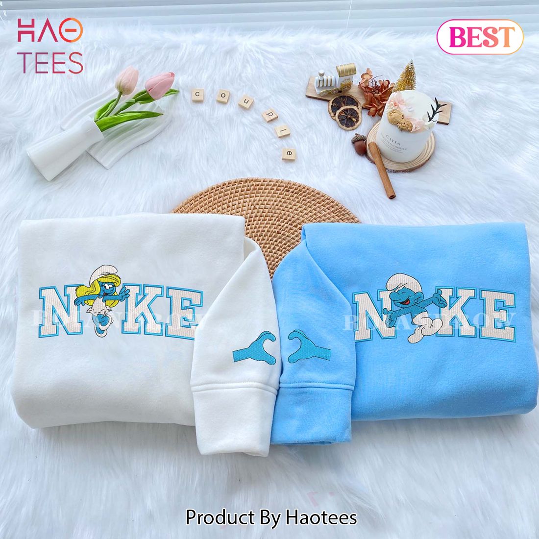 LIMITED Couple Smurfs – Embroidered Shirt