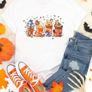 LIMITED Pooh Bear Coffee Halloween Kids Shirt