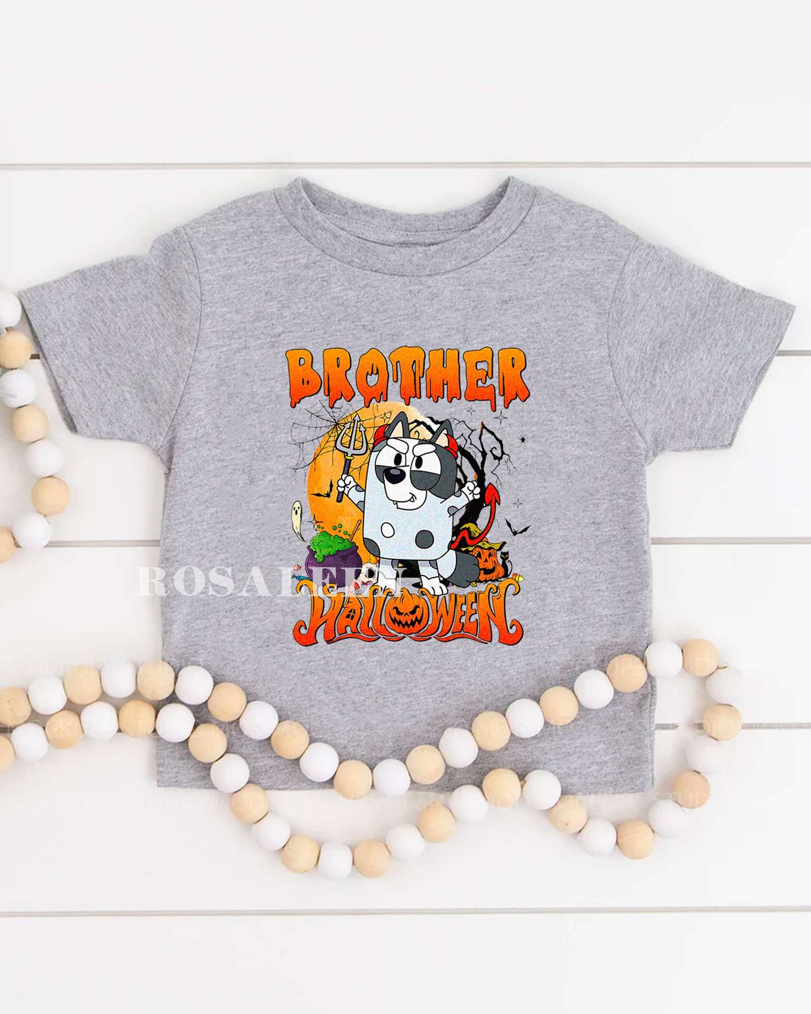 LUXURY Bluey Brother Halloween Toddler tee