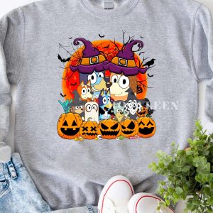LUXURY Bluey Friends Vintage Halloween Sweatshirt, T-Shirt