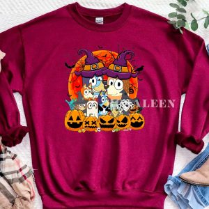 LUXURY Bluey Friends Vintage Halloween Sweatshirt, T-Shirt