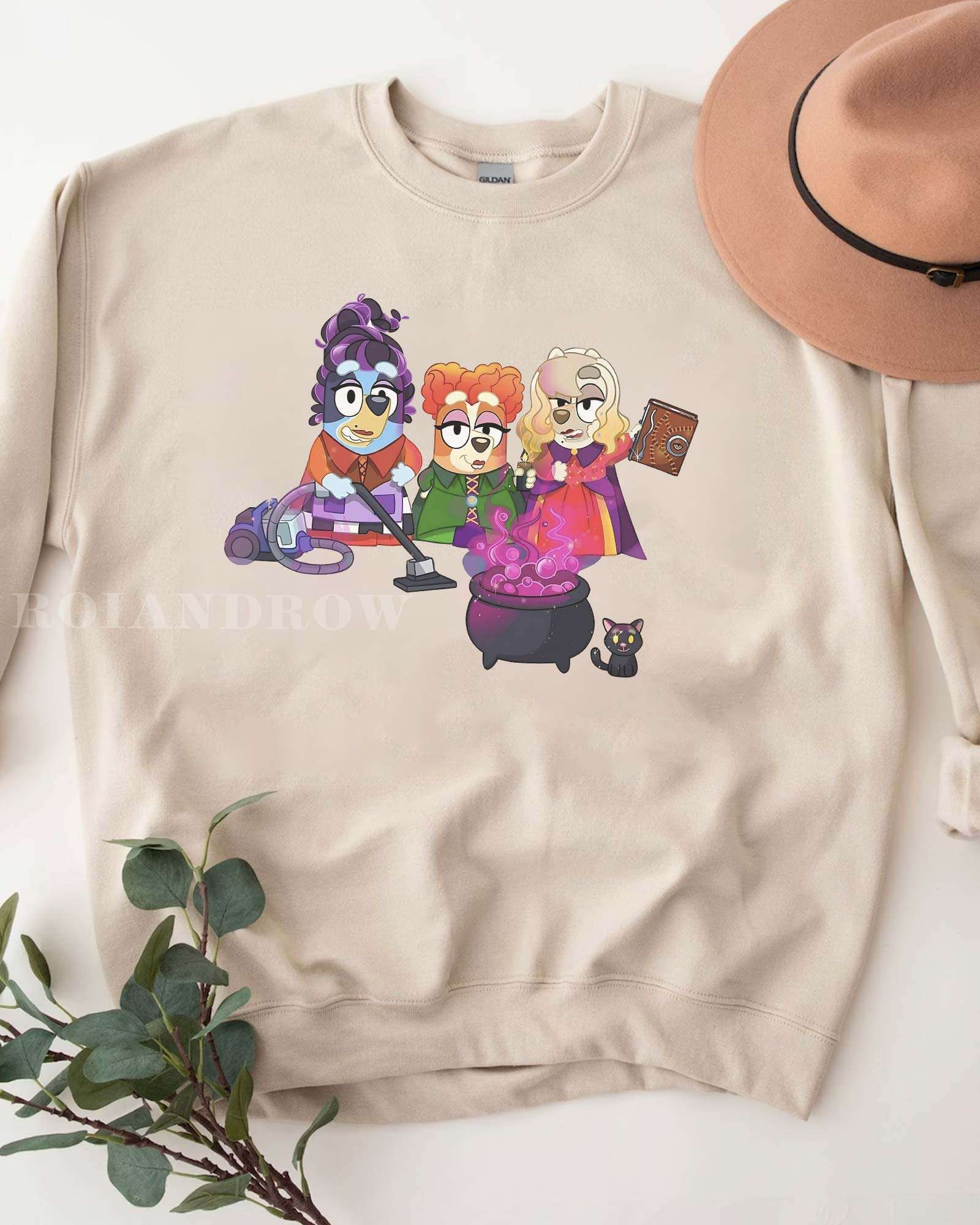 LUXURY Bluey Hocus Pocus Halloween Sweatshirt LUXURY Bluey Hocus Pocus Halloween Sweatshirt